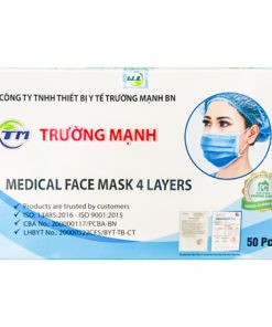 Khẩu trang y tế Trường Mạnh tiệt trùng 4 lớp