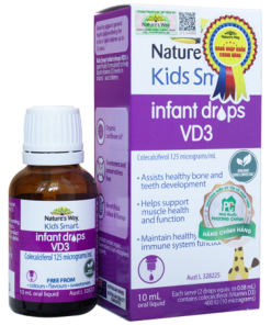 Kids Smart Infant Drops VD3 Nature's Way - Bổ sung vitamin D3 tinh khiết cho trẻ