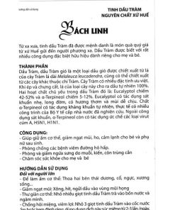 Alternative view of Tinh Dầu Tràm Huế Bách Linh Tiêu Thống - Cung Đình Vĩ Dạ