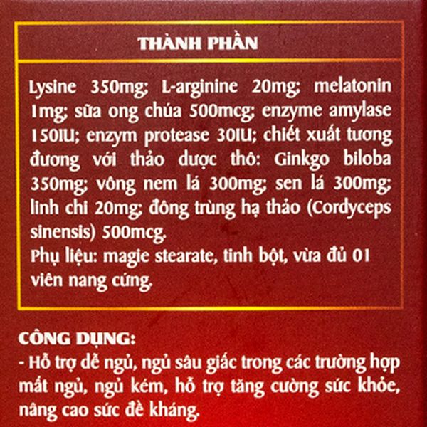 Viên Uống Hỗ Trợ Dễ Ngủ Trùng Thảo Ngủ Tốt Newstar - Ảnh 2